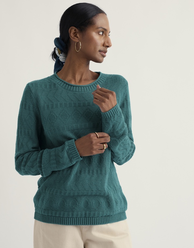 Seasalt - Seasalt Cornwall Blue Kinter Organic Cotton Jumper