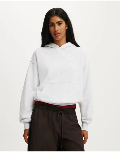 Cotton On - Graphic Boxy Fleece Hoodie