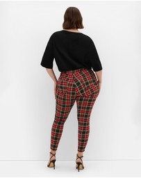 City Chic - Plus size Harley Fit Check Skinny Jean - black