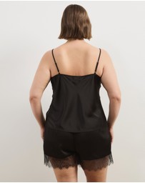 Atmos&Here Curvy - Pearl Cami Short Lace Trim Sleep Set