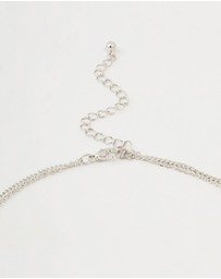 Lovisa - Antique Silver Dagger & Heart Layered Necklace