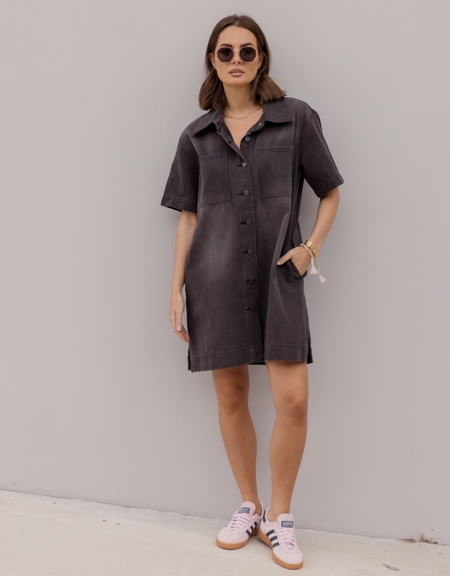 ALEXANDRA - Milano Dress Black Denim
