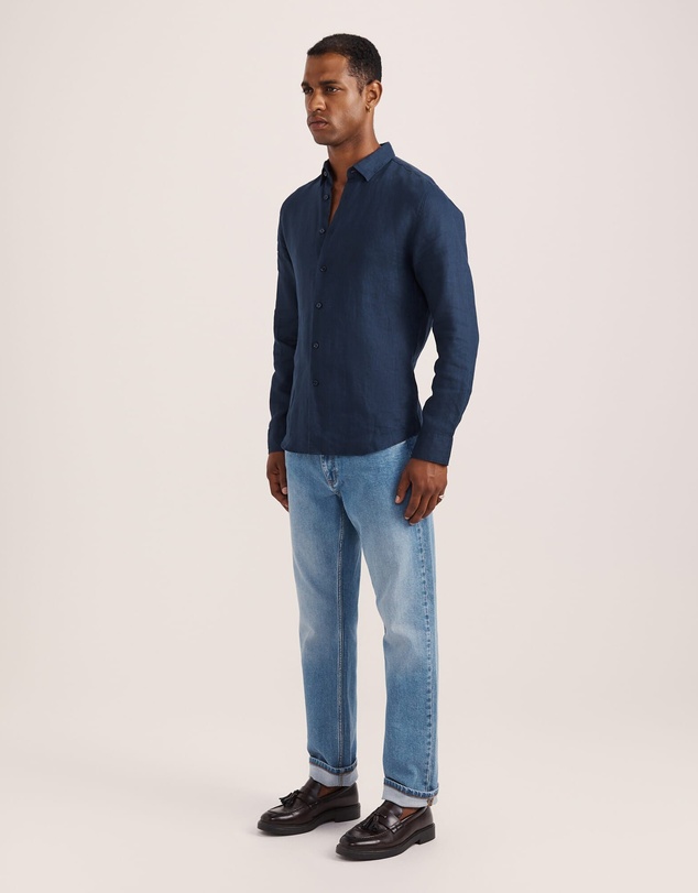 SABA - Anderson Long Sleeve Classic Linen Shirt