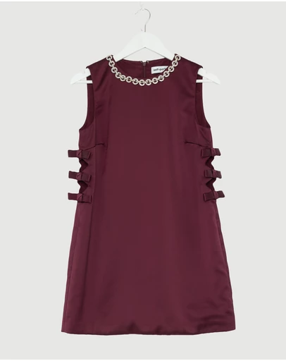 Revibe - Repaired Self Portrait Satin Cut Out Mini Dress - AU 10
