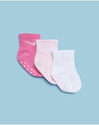 Nike - 3-Pack Core Swoosh No Slip Infant Ankle Socks - Babies