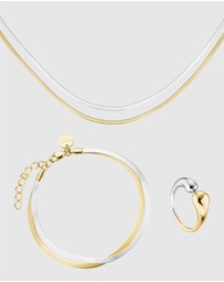 Rosefield - Snake Duotone Ring, Necklace and Bracelet Set