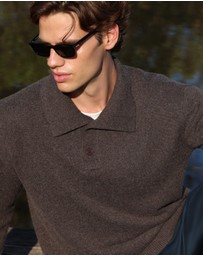 AERE - Wool Blend Oversized Collar Polo