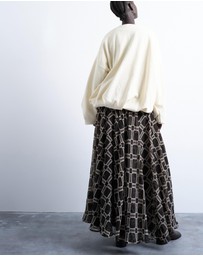 TOPSHOP - Check Print Full Circle Maxi Skirt