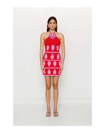 The Wolf Gang - Concha Halter Mini Dress - Cherry