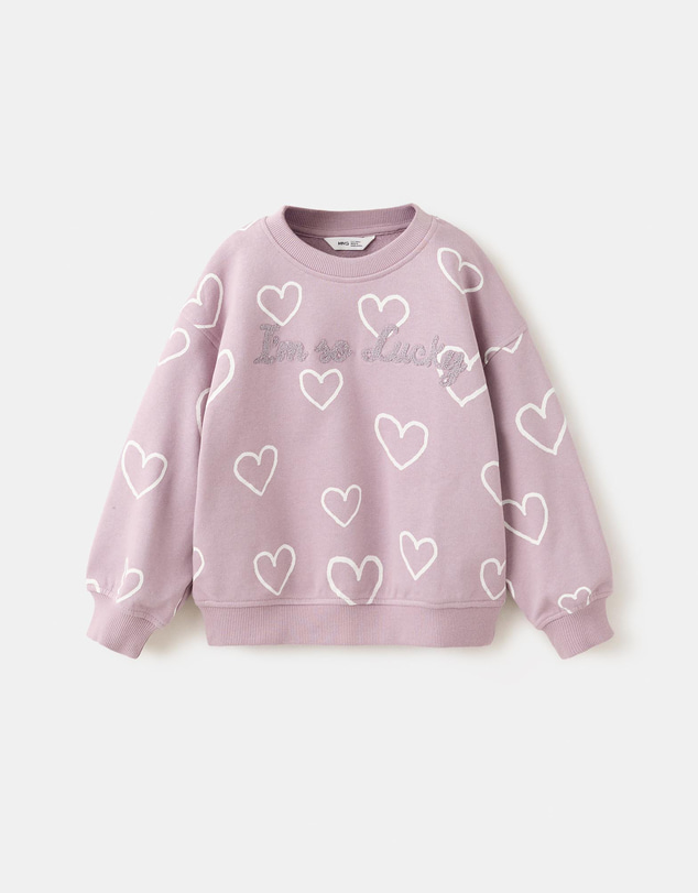 M.N.G - Heart Sweatshirt - Babies-Kids