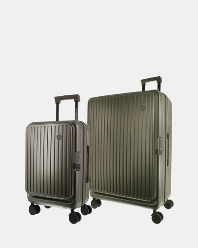 Pierre Cardin - Pierre Cardin Front-Opener Hard Shell Large and Cabin 2-Piece Set Bundle