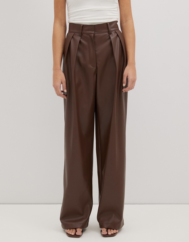 Dazie - Game Changer Pleated PU Pants