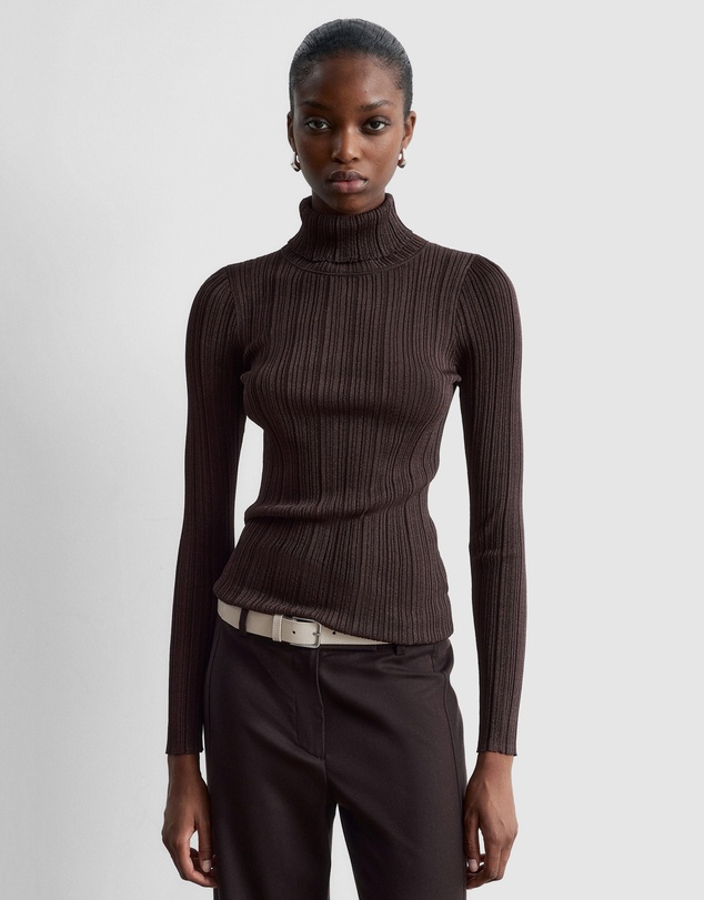& Other Stories - Rib-Knit Lurex Turtleneck