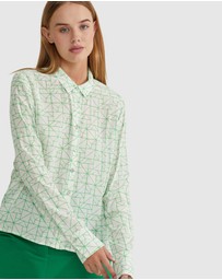 Oxford - Poppy Geo Print Blouse