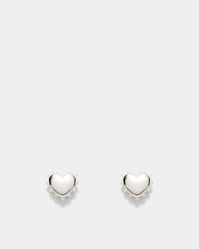 MIMCO - Adore Heart Stud Earrings - Silver