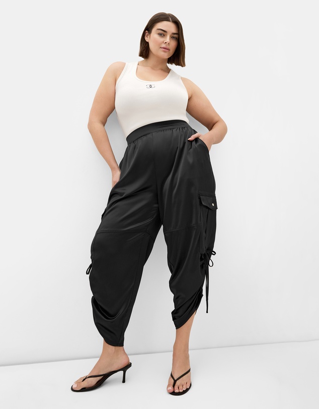 City Chic - Cargo Castle Satin Pant