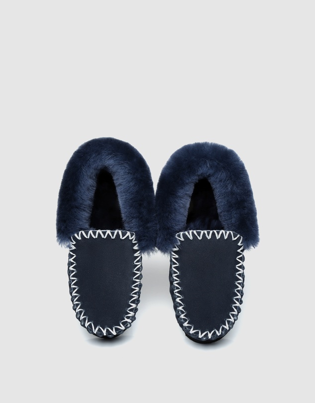 EVERAU - Australian Shepherd Ugg Popo Moccasins Cow Suede Upper Moccasins