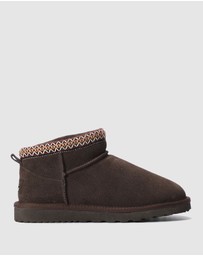 AusWooli Ugg Boots - Altona Sheepskin Wool Ankle Braid Boots