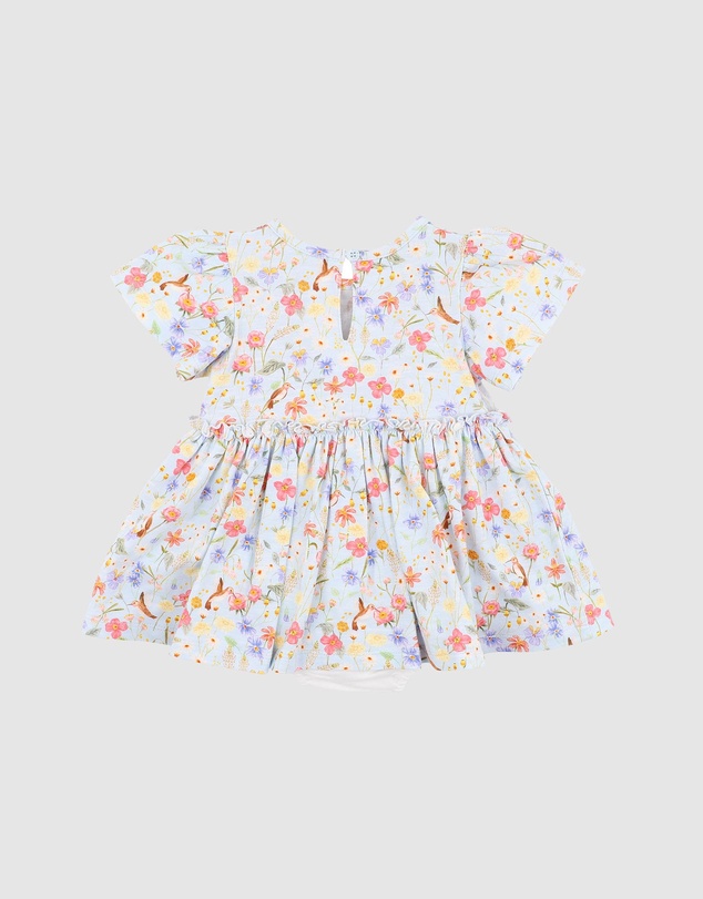 Fox & Finch - Songbird Print Overlay Dress - Babies