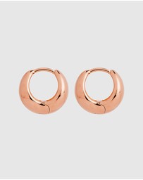 Najo - La Muse Rose Gold Huggie Earrings