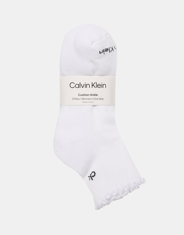 Calvin Klein - 3-Pack Ruffle Cushion Quarter Socks