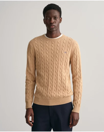 Gant - Cotton Cable Crew Neck Knit