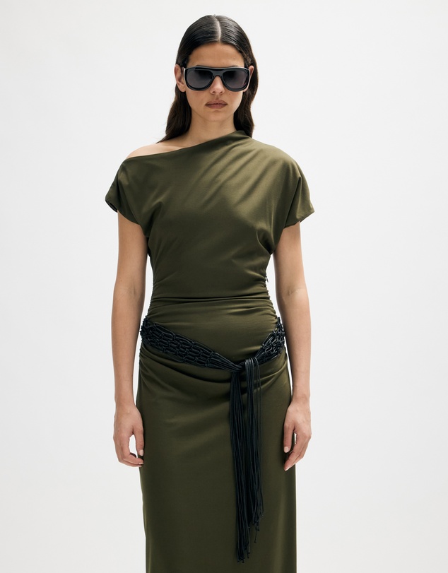 Minima Esenciales - Ise Macrame Belt Maxi Dress