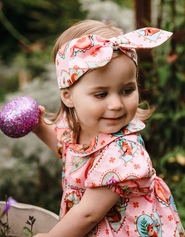 Fleur Harris - 'Woodland Love' Divine Dress and Headband Set in Peach