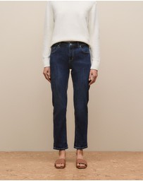 Trenery - Australian Cotton Blend Boyfriend Jean in Washed Indigo