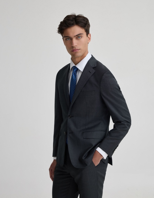 Oxford - Byron 1/2 Canvas Wool Suit Jacket