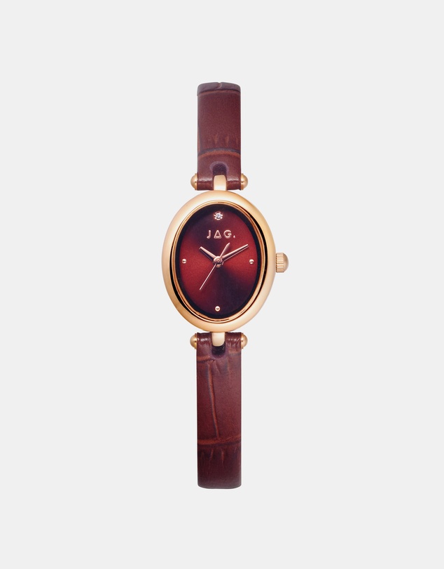 Jag - Emilie Womens Brown Dial 20.5mm Brown Strap Watch
