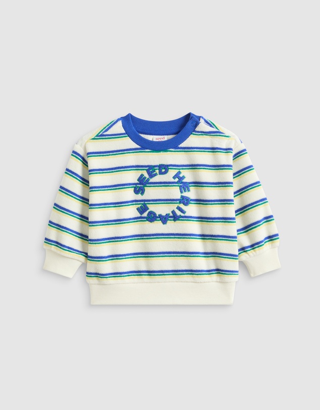Seed Heritage - Stripe Towelling Sweat