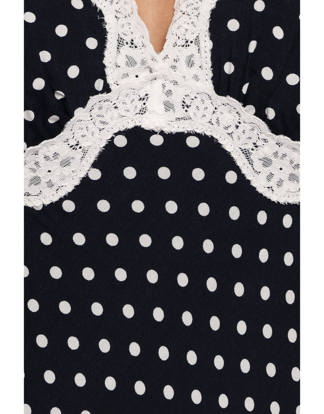 Petal & Pup - Jeanette Midi Dress - Navy/White Polka Dot