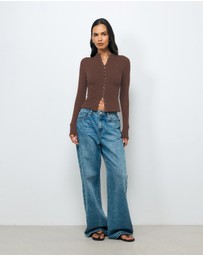 AERE - Aurelie Buttoned LS Top