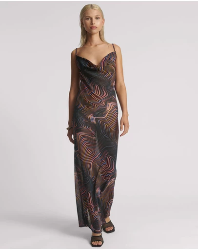 ONE TEASPOON - Jagger Long Slip Maxi Dress - Acid Trip