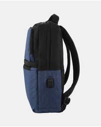 Pierre Cardin - Pierre Cardin Nylon Travel & Business Backpack with Built-in USB Port