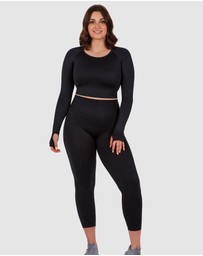 B Free Intimate Apparel - Seamless High Waist 3/4 Capri Leggings