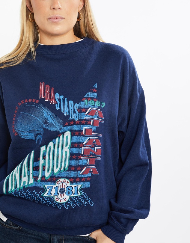 Vintage by The Real Deal - Pre Loved - Vintage 90s NBA Atlanta Hawks Sweatshirt