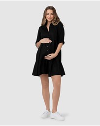 Ripe Maternity - Adel Linen Button Through Dress