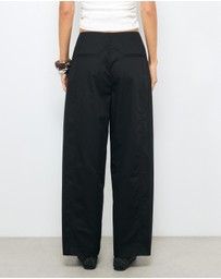 AERE - Organic Cotton Barrel Leg Trousers