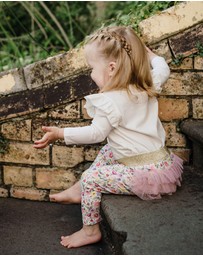Fleur Harris - 'Enchanted Flowers' Fabulous Frilled Legging in Cloud