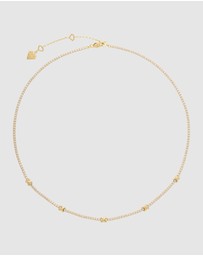 Wanderlust + Co - Pave 14K Gold Vermeil Petite Tennis Necklace