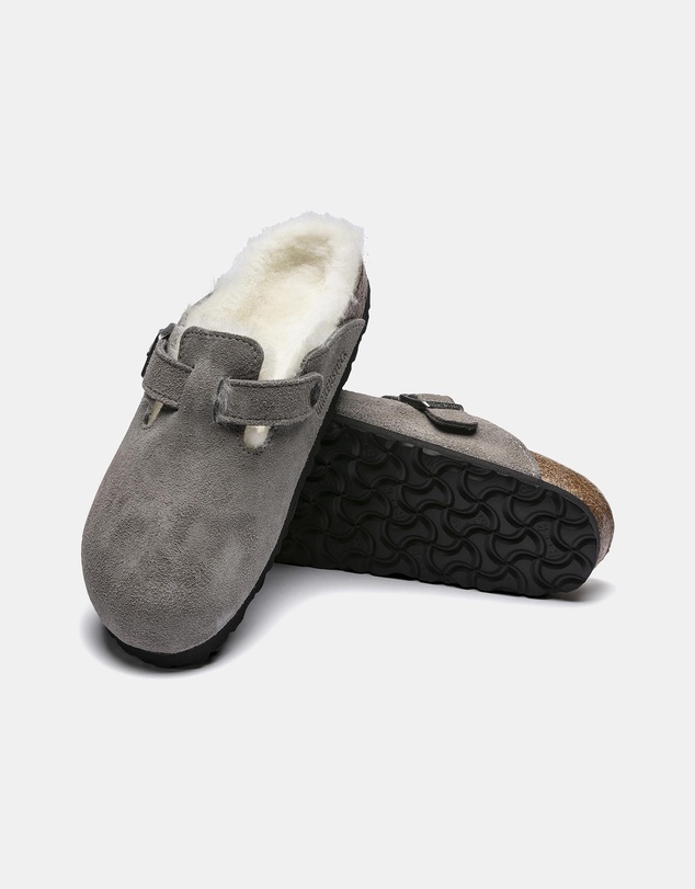 Birkenstock - Boston Suede Leather/Shearling Narrow