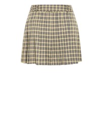 City Chic - Plus size Preppy Check Mini Skort - butter