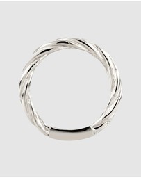 Kuzzoi - ICONIC EXCLUSIVE - Ring Male Bandring Braid Pattern 925 Sterling Silver