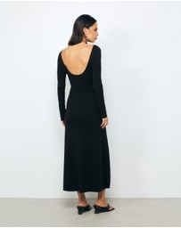 AERE - Nori Panelled Knit Midi Dress