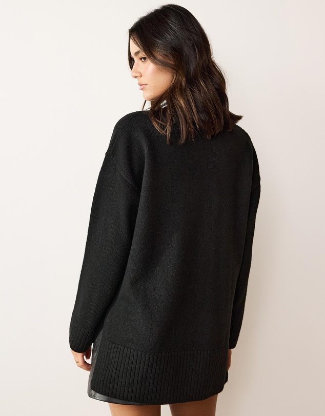 Atmos&Here - Teo High Neck Wool Blend Knit Jumper