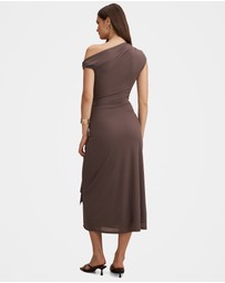 Forever New - Piper Draped Tie Mesh Midi Dress