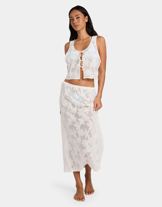 Billabong - Womens Salt Bloom Lace Midi Skirt
