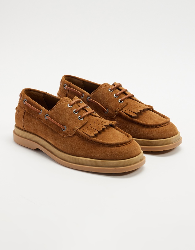 HUGO - Chaol Moccassin Suede Boat Shoes - Men's